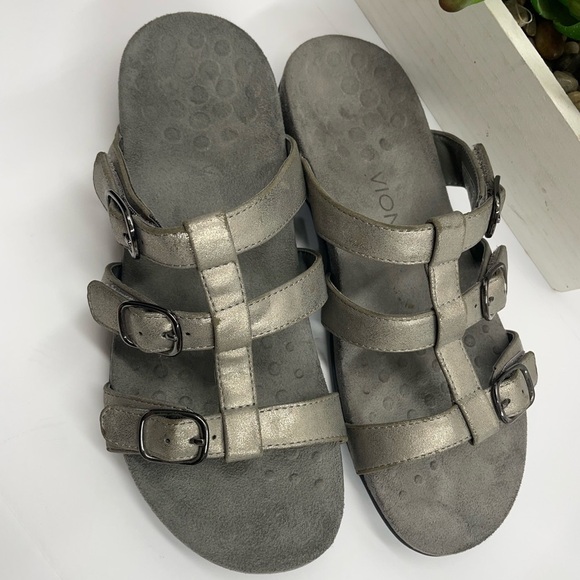 Vionic Women's Silver Buckle Sandals - Picture 2 of 5
